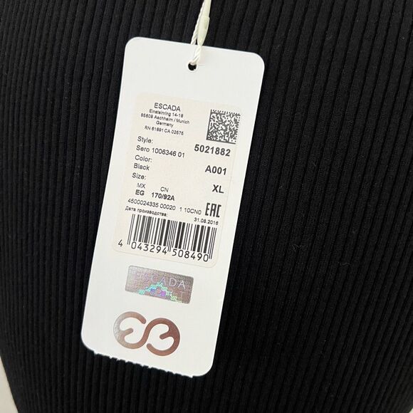 Escada Womens Black Scoop Neck Sleeveless Knit Tank Top Size XL NWT - Picture 4 of 8